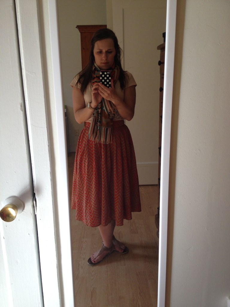 The full skirt, as I wore it to school