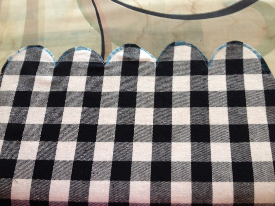 Trim to 1/4 inch around seam